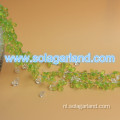 Groene gefacetteerde traan kralen Deco touw Garland